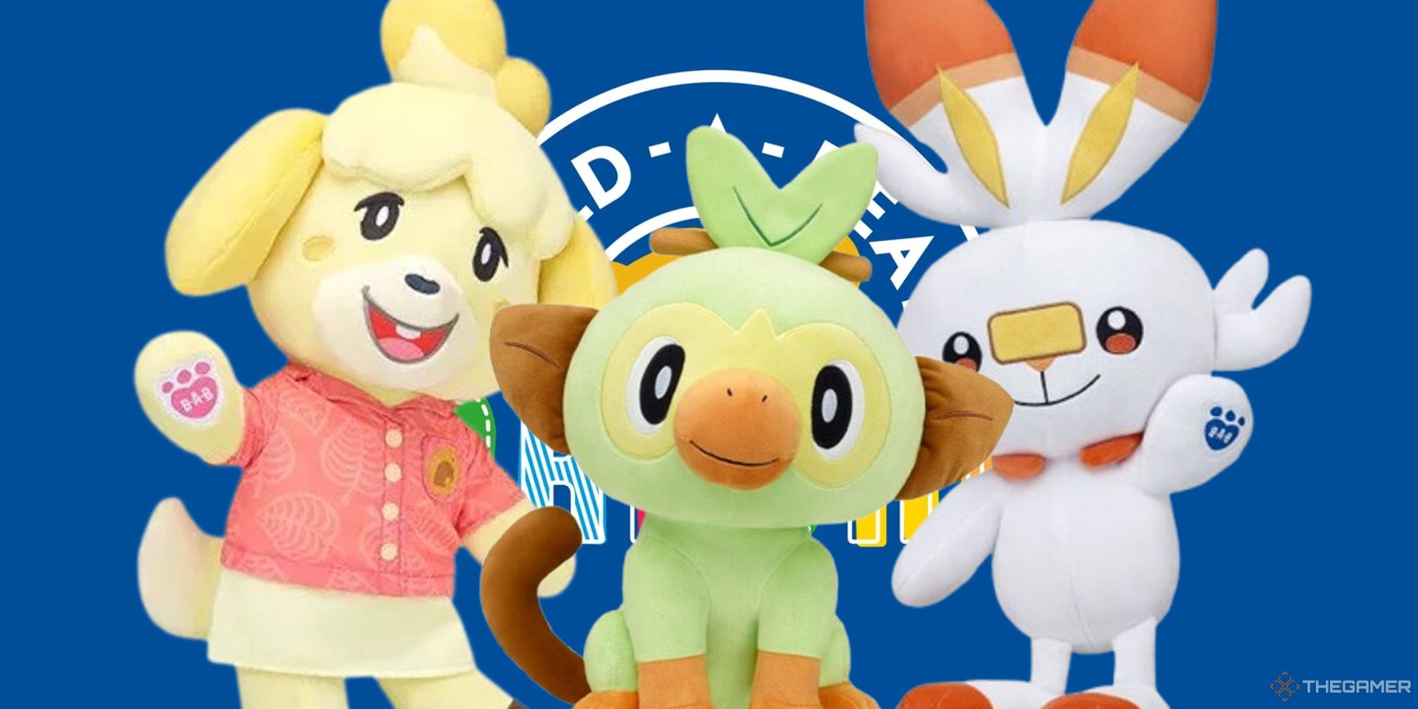 isabelle grookey and scorbunny build a bear plushes