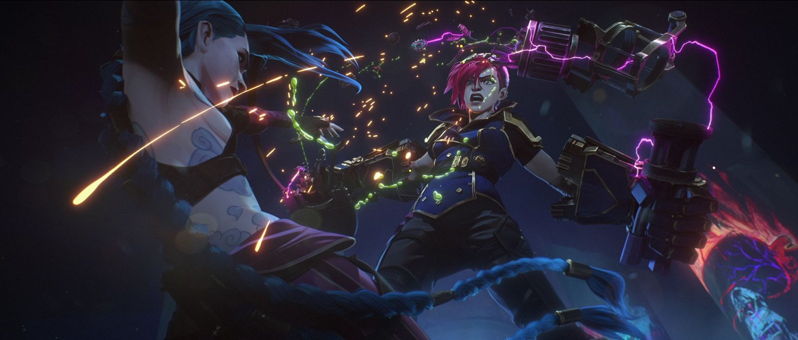 Vi and Jinx do battle in Arcane Season 2 