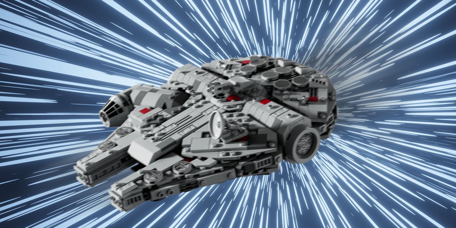 lego millennium falcon entering hyperspace