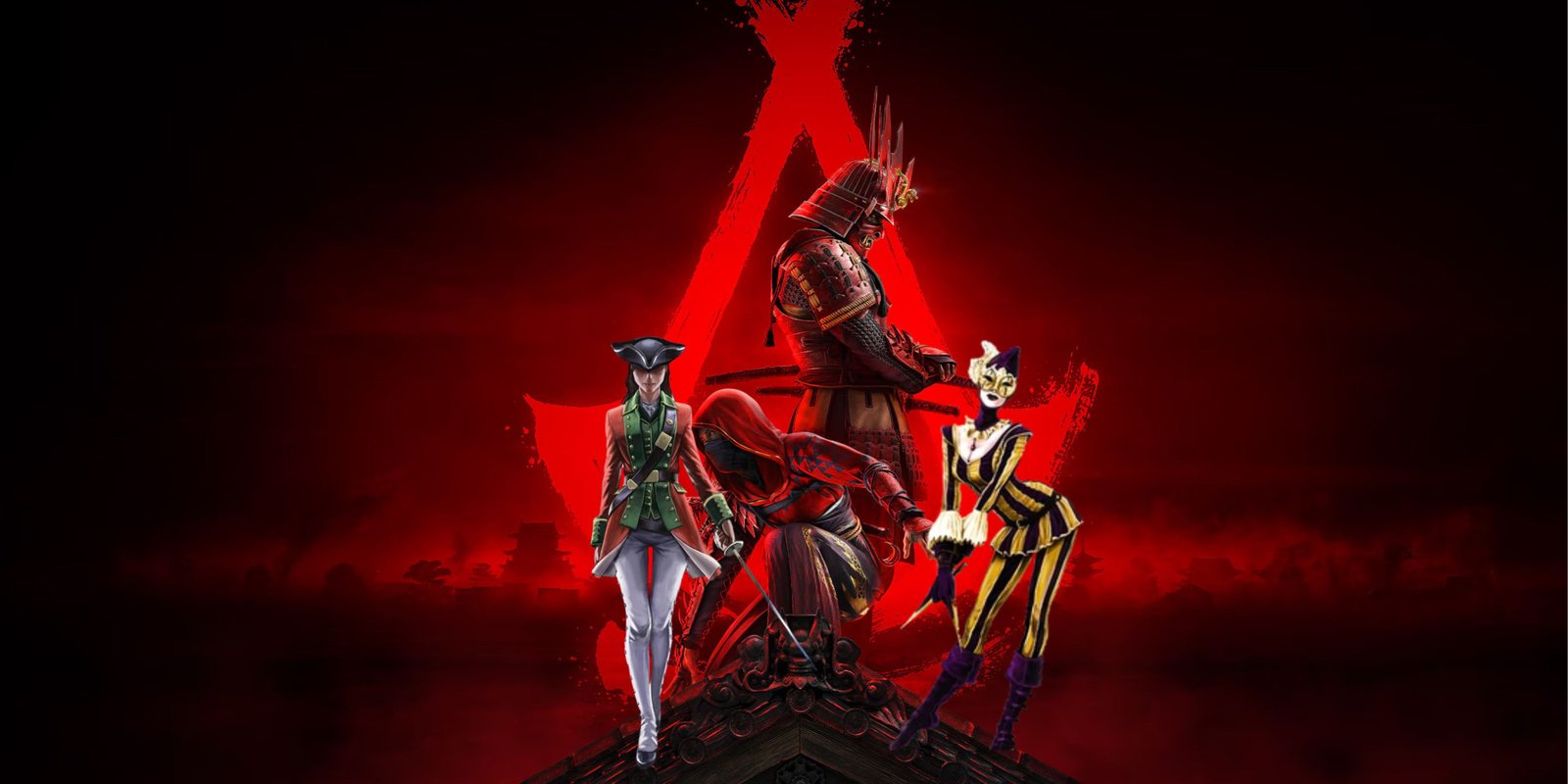 Red Coat and Hellequin in AC Shadows key art